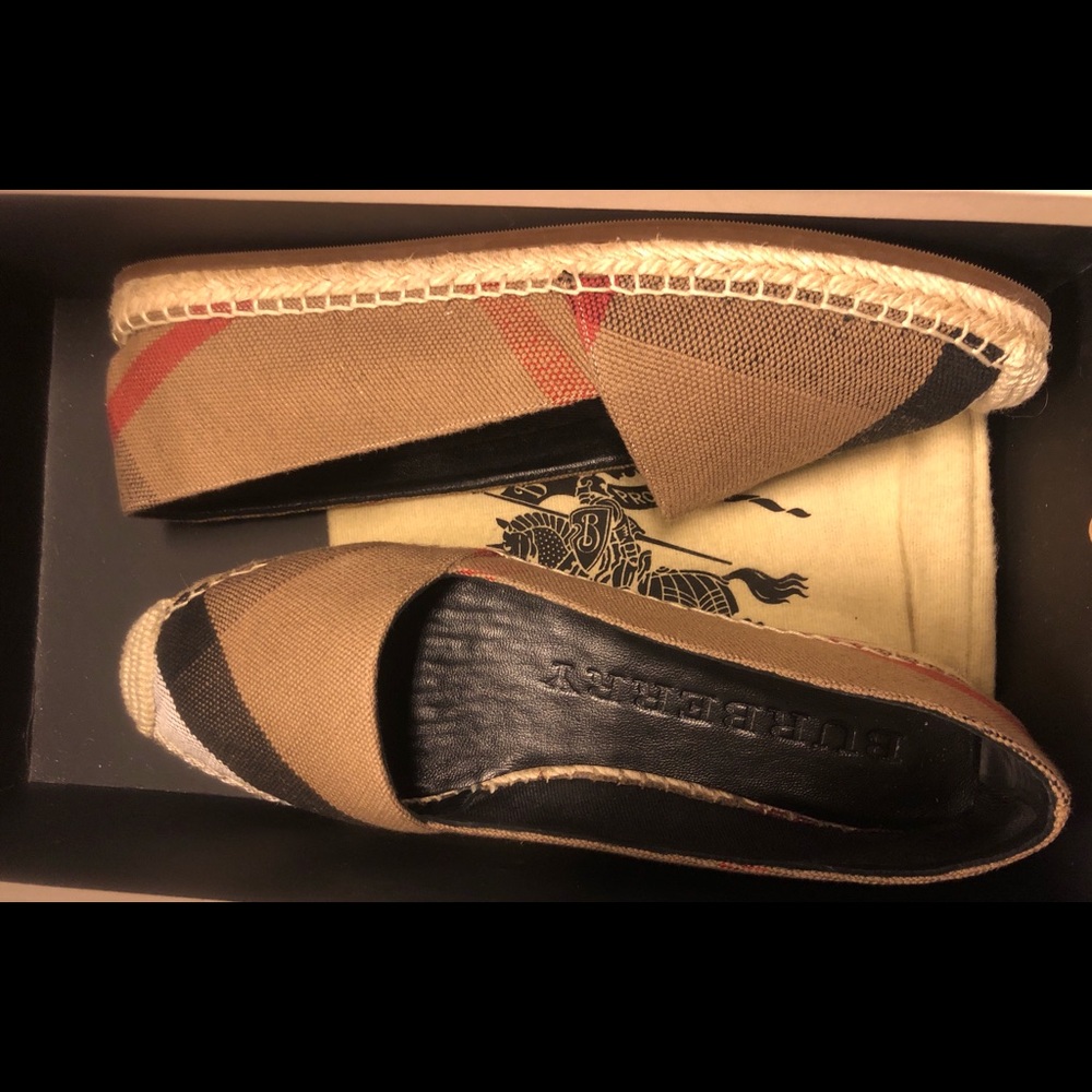 Burberry Hodgeson Flats Espadrille Brit size 37 - Picture 1 of 5